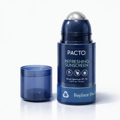 Pacto - SPF 50 Refreshing Sunscreen with Stainless Steel Roller (75ml)
