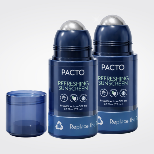 Pacto - SPF 50 Refreshing Sunscreen with Stainless Steel Roller (75ml) X2 units