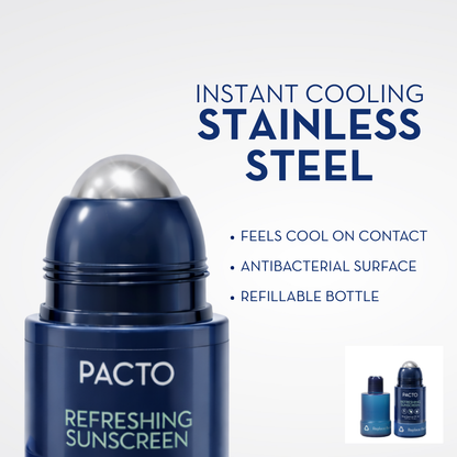 Pacto - SPF 50 Refreshing Sunscreen with Stainless Steel Roller (75ml)