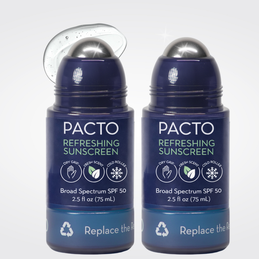 Pacto - SPF 50 Refreshing Sunscreen with Stainless Steel Roller (75ml) X2 units
