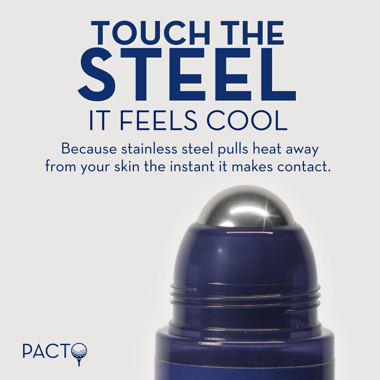 Pacto - SPF 50 Golf Sunscreen with Stainless Steel Roller (75ml)